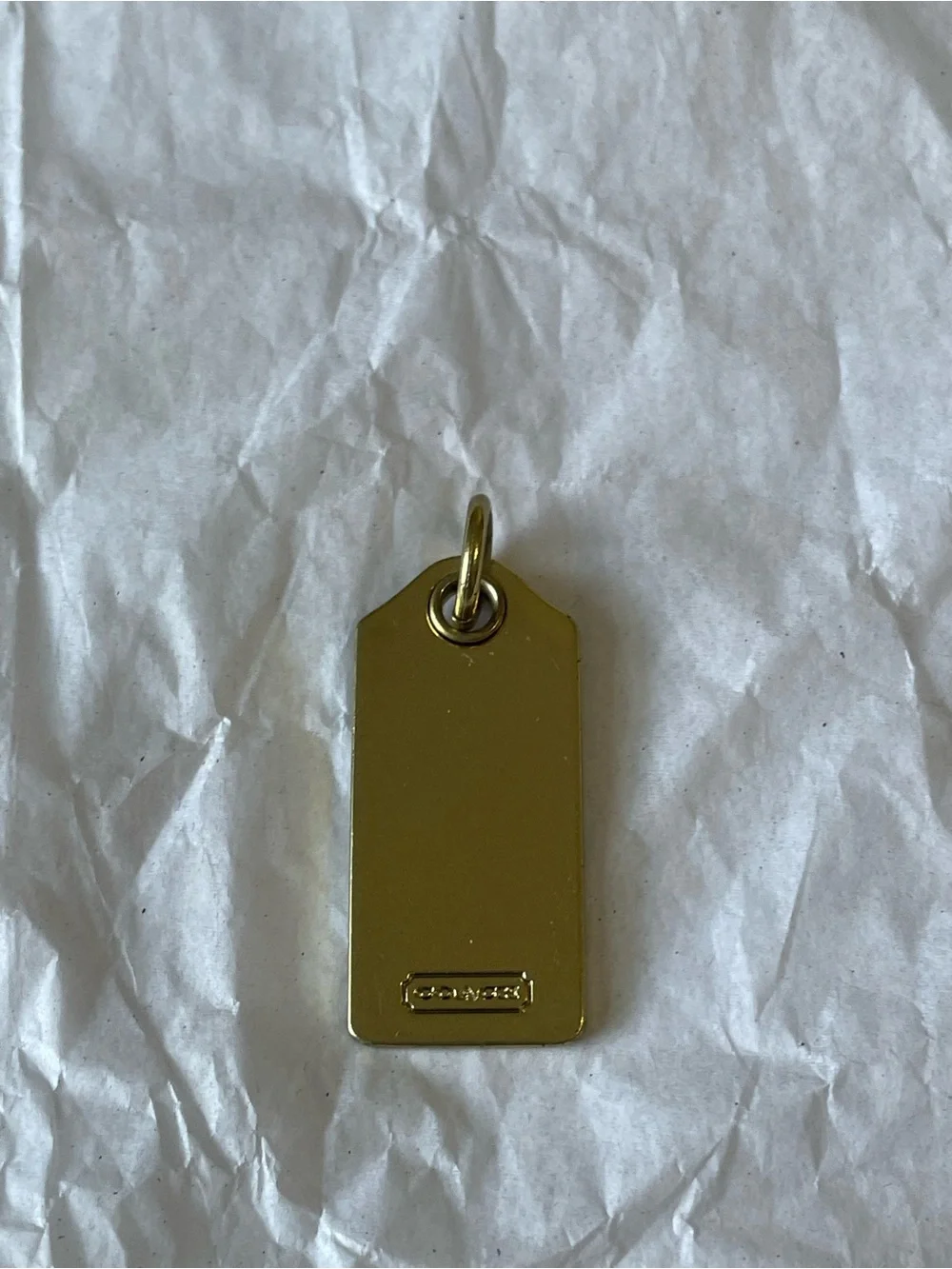 COACH Gold Metal Bag Charm Tag